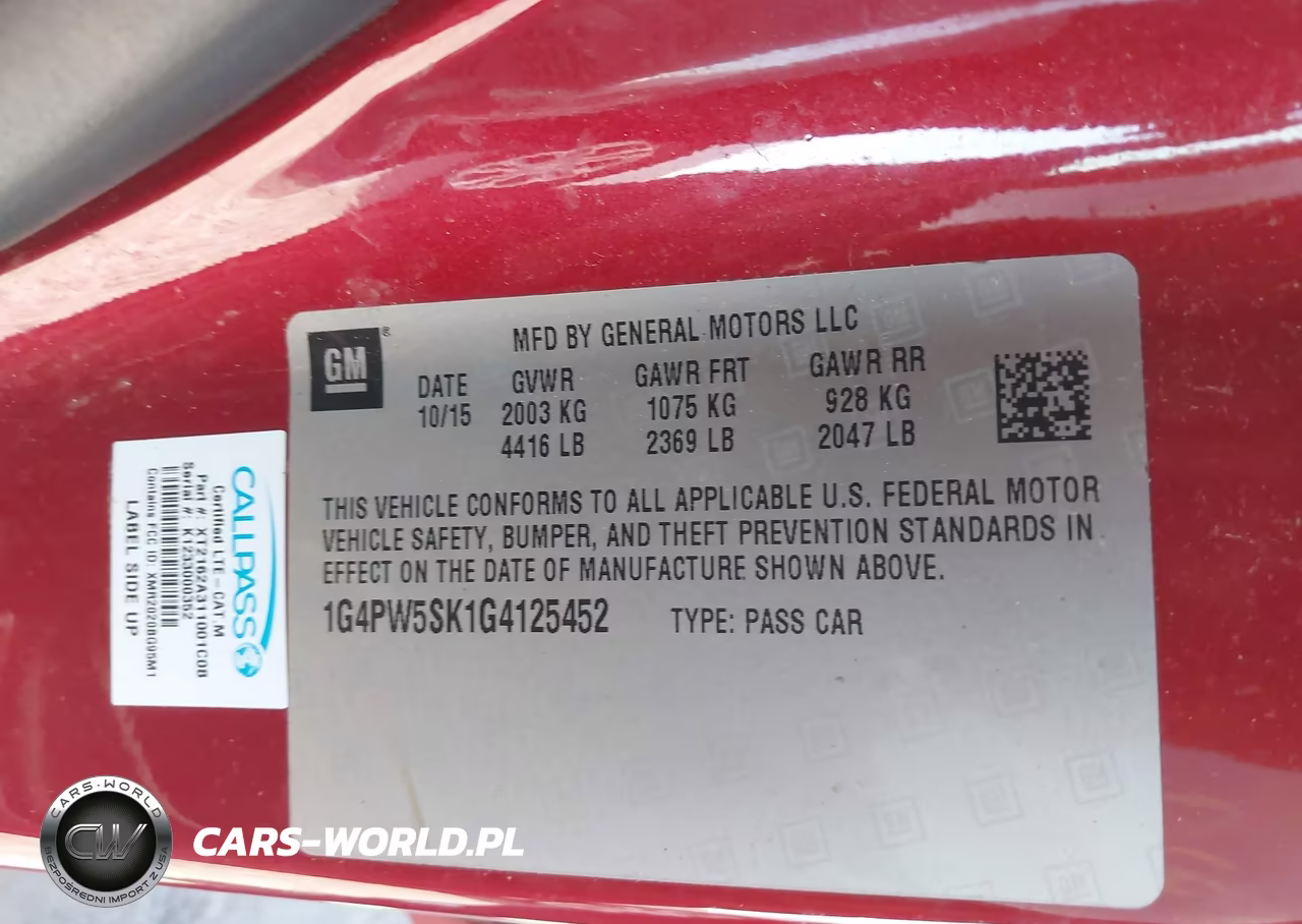 2016 Buick Verano Sport Touring Group VIN:1G4PW5SK1G4125452 - 9