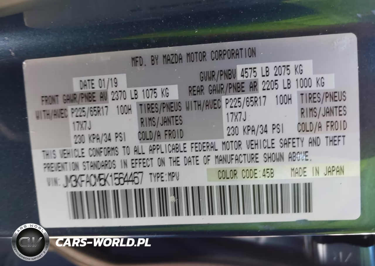 2019 Mazda Cx-5 Touring VIN:JM3KFACM5K1564467 - 9