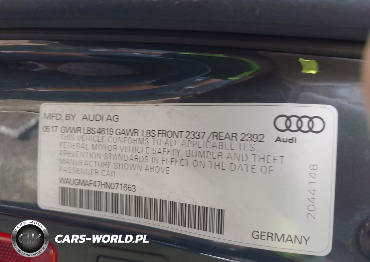 2017 Audi A4 2.0T Ultra Premium VIN:WAUGMAF47HN071663 - 9