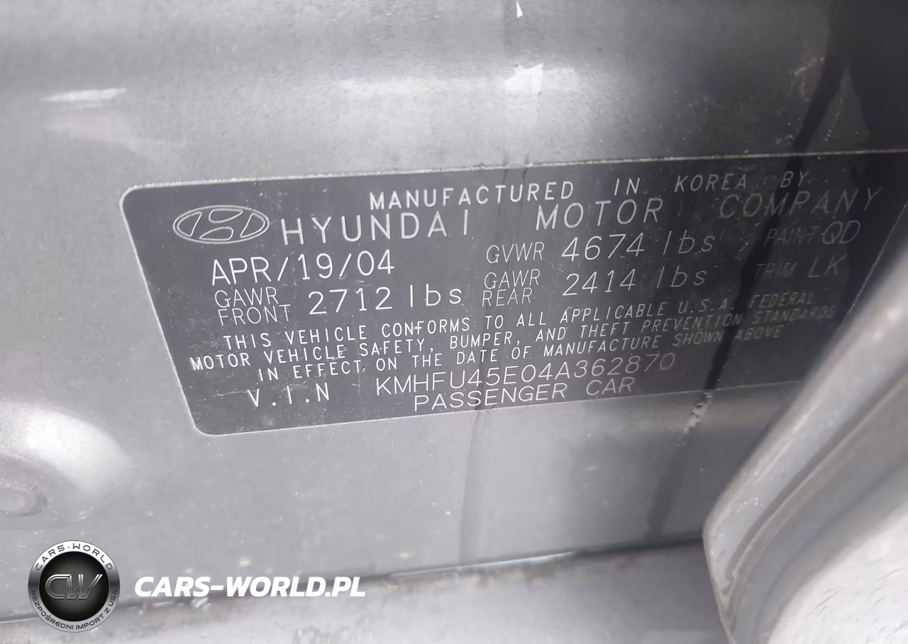 2004 Hyundai Xg350 L VIN:KMHFU45E04A362870 - 9