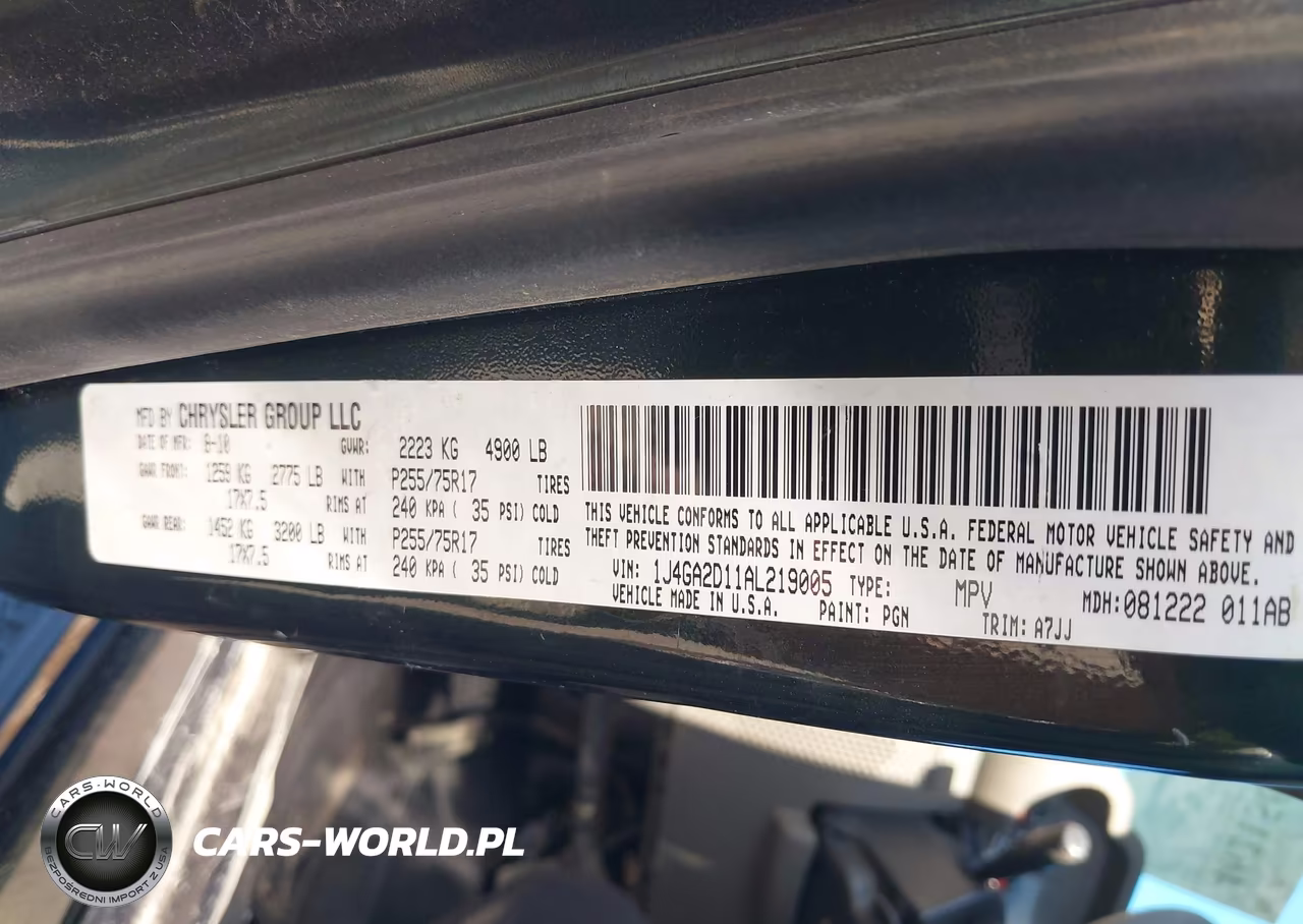 2010 Jeep Wrangler Sport VIN:1J4GA2D11AL219005 - 9