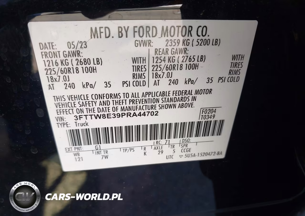 2023 Ford Maverick Xlt VIN:3FTTW8E39PRA44702 - 9