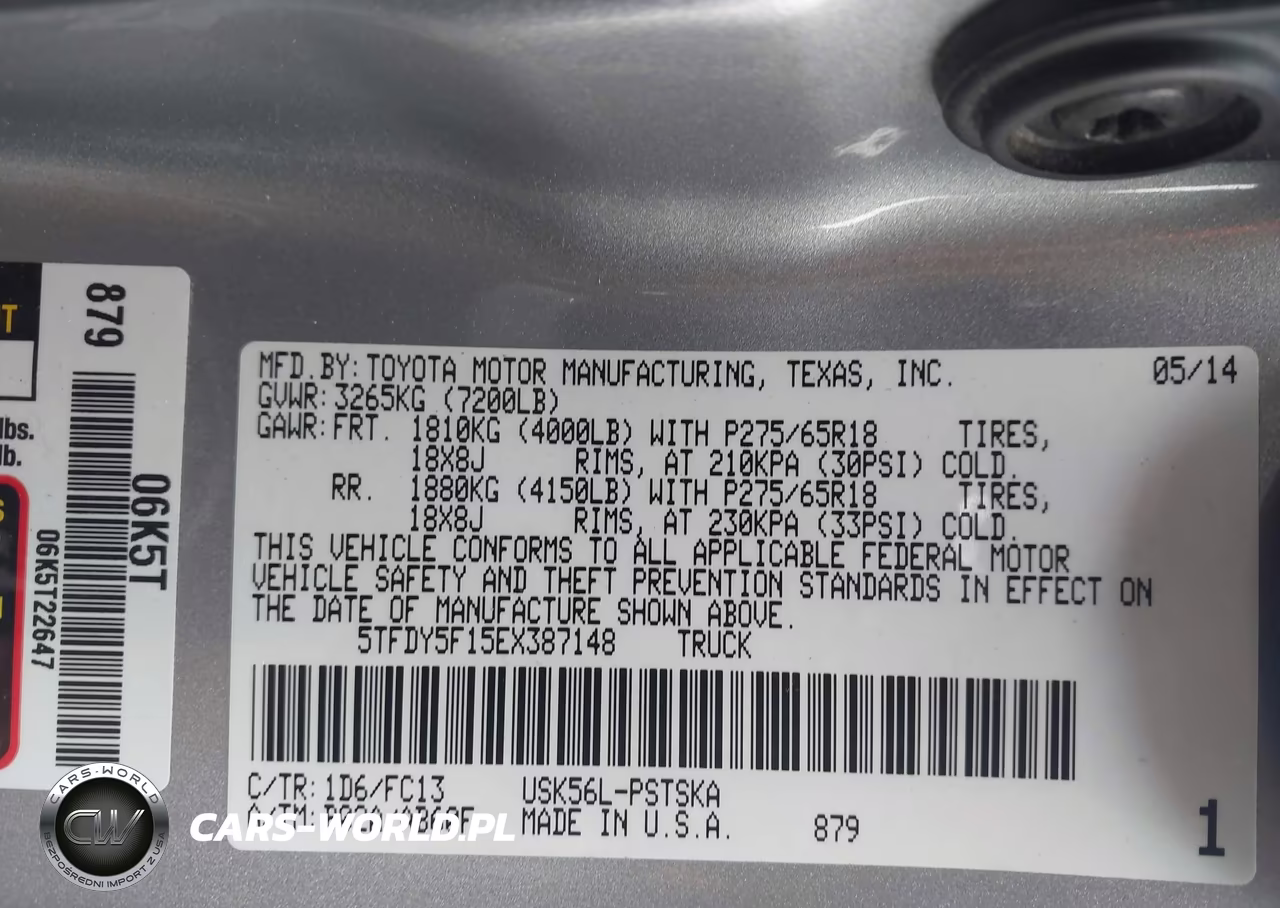 2014 Toyota Tundra Sr5 5.7L V8 VIN:5TFDY5F15EX387148 - 9