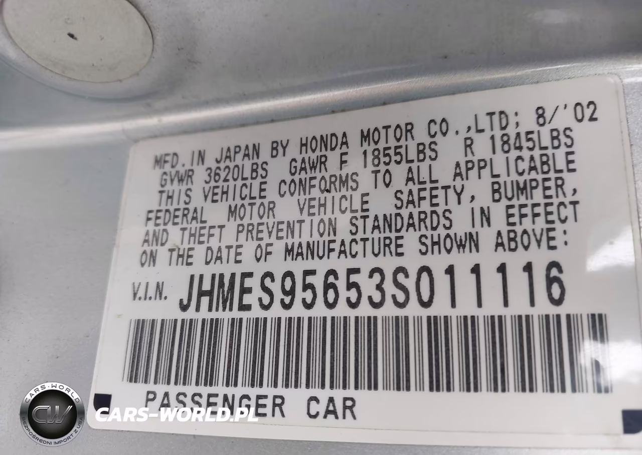 2003 Honda Civic Hybrid VIN:JHMES95653S011116 - 9