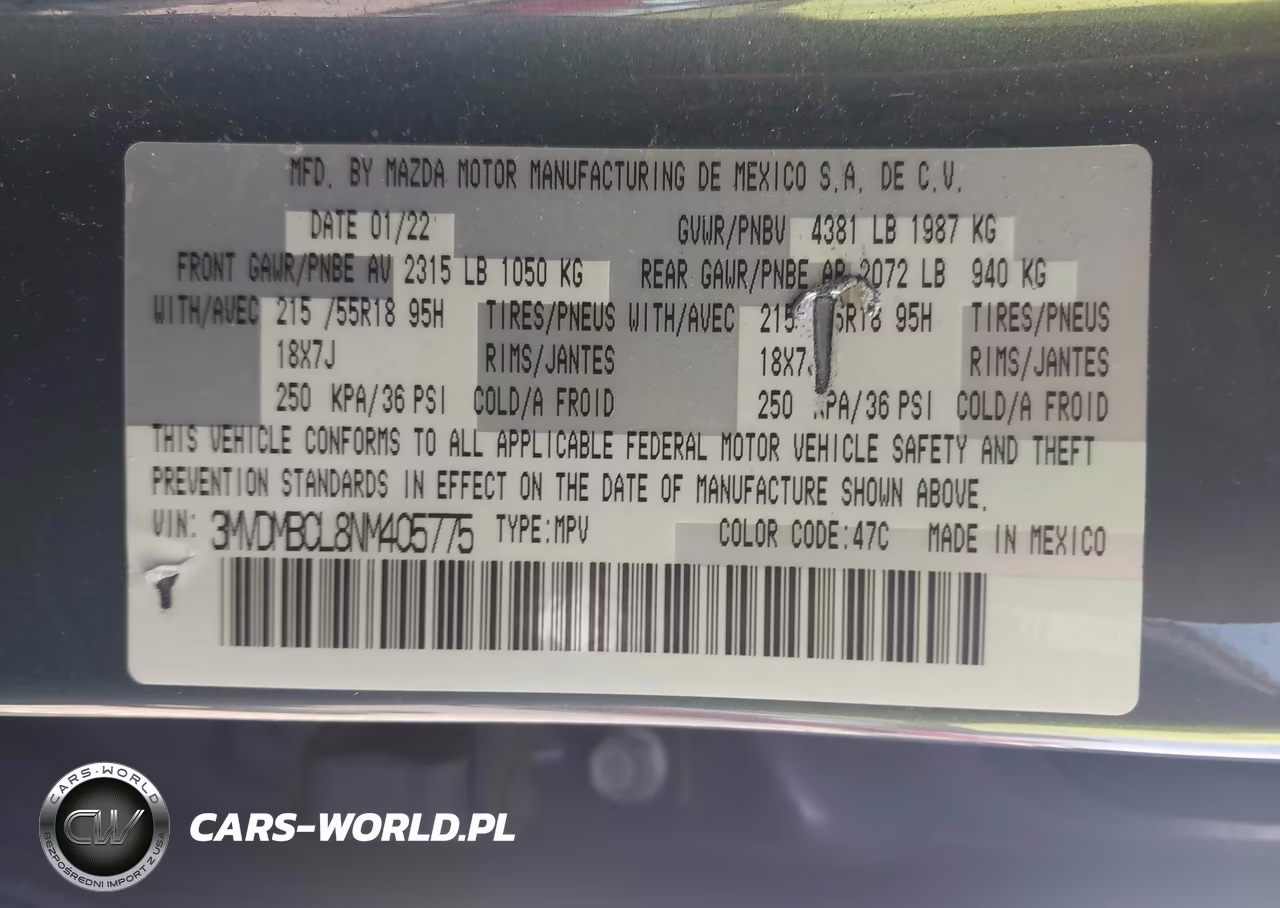 2022 Mazda Cx-30 Carbon Edition VIN:3MVDMBCL8NM405775 - 9