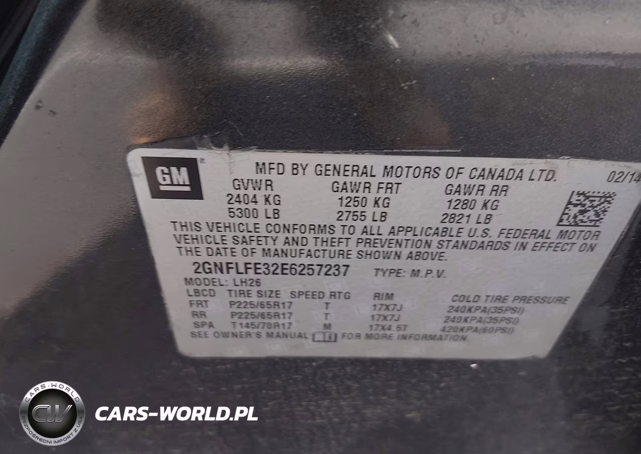 2014 Chevrolet Equinox 1Lt VIN:2GNFLFE32E6257237 - 9