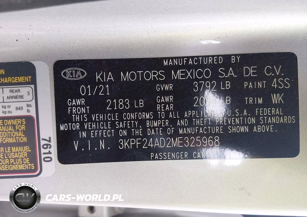 2021 Kia Forte Lxs VIN:3KPF24AD2ME325968 - 9