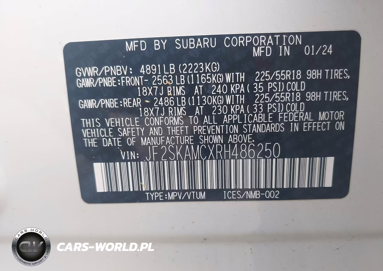 2024 Subaru Forester Touring VIN:JF2SKAMCXRH486250 - 9