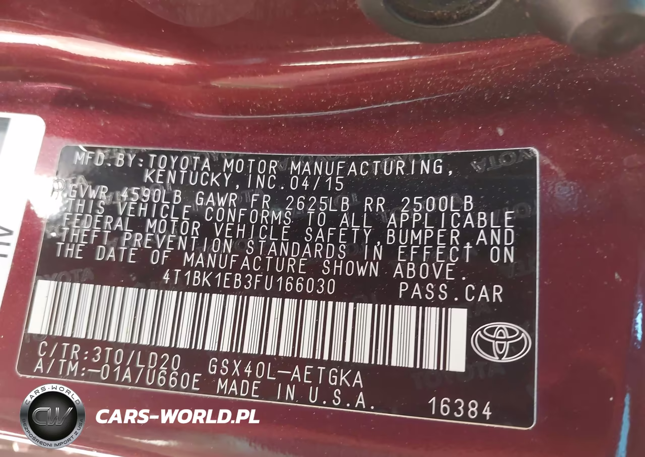 2015 Toyota Avalon Xle VIN:4T1BK1EB3FU166030 - 9