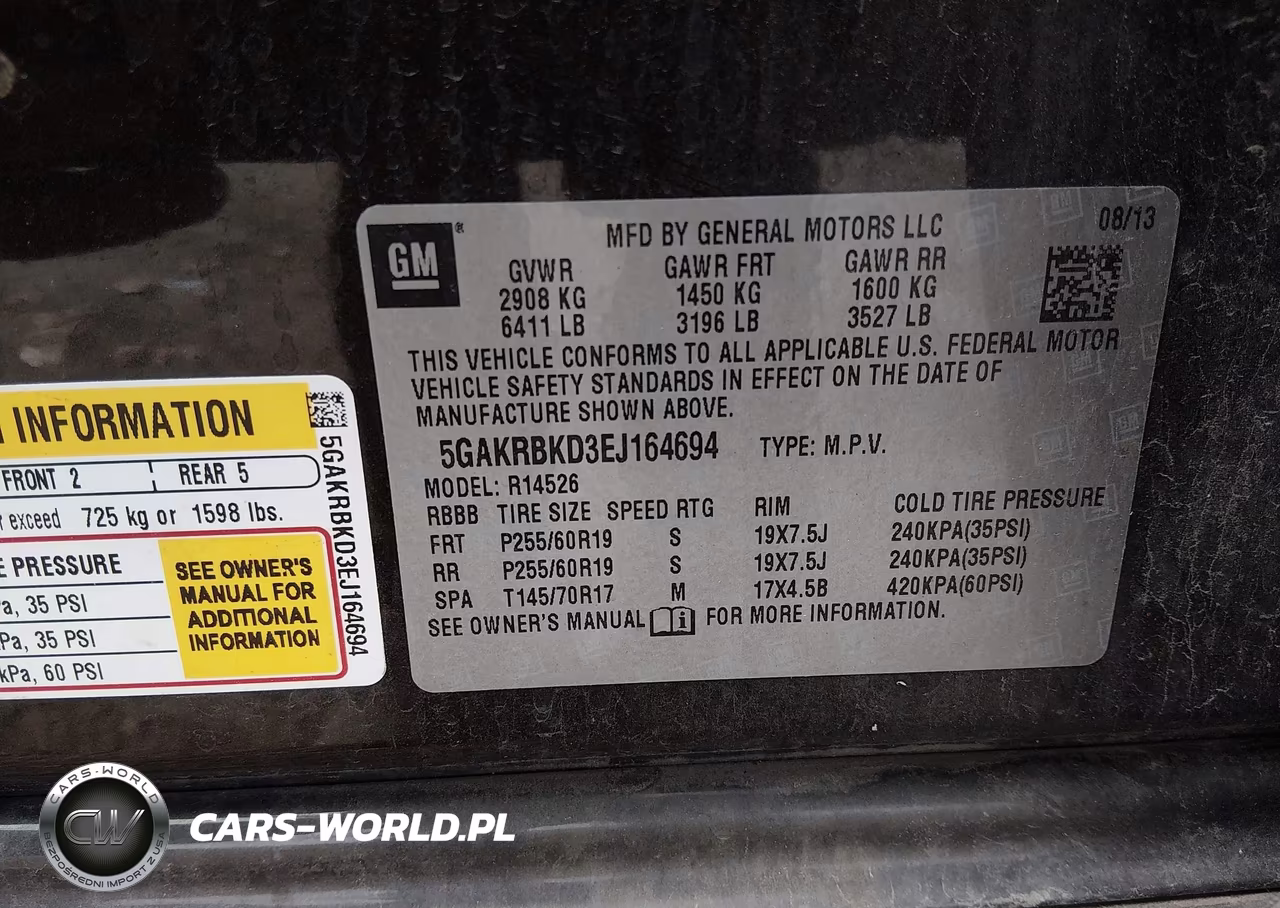 2014 Buick Enclave Leather VIN:5GAKRBKD3EJ164694 - 9