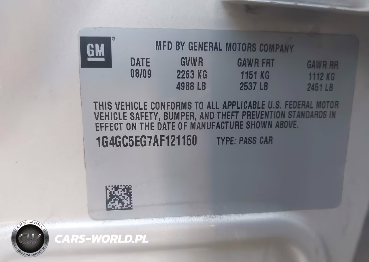 2010 Buick Lacrosse Cxl VIN:1G4GC5EG7AF121160 - 9