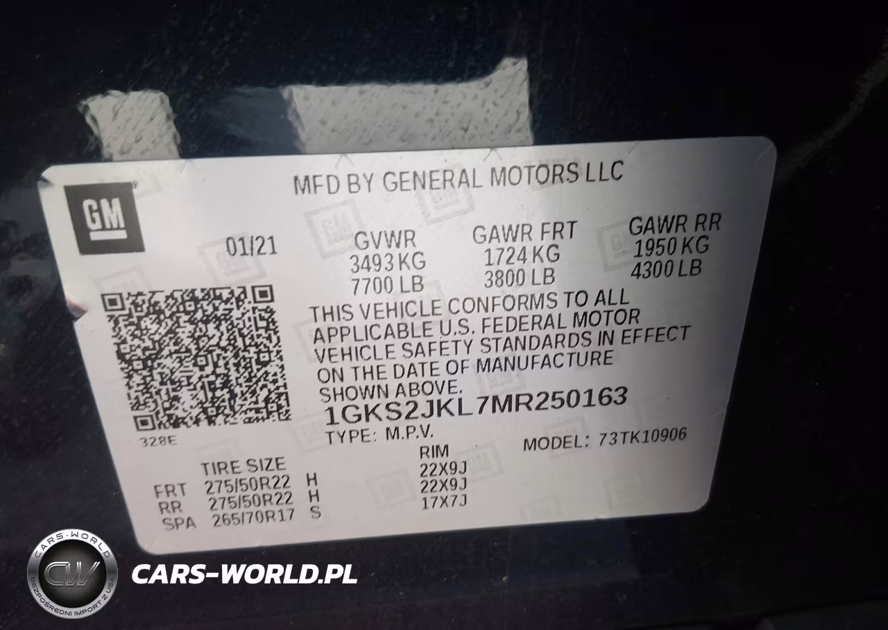 2021 GMC YUKON XL 4WD DENALI VIN:1GKS2JKL7MR250163 - 9