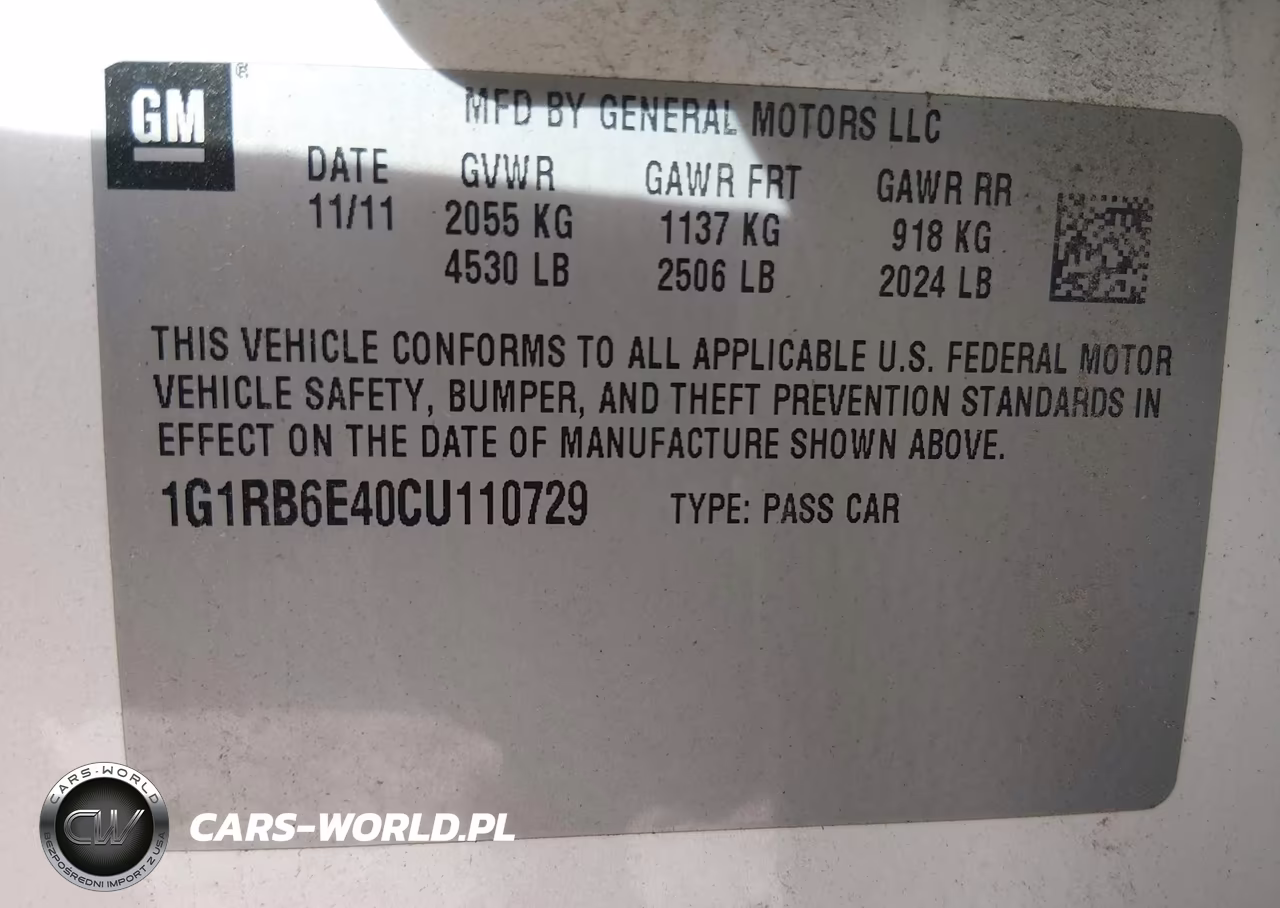 2012 Chevrolet Volt VIN:1G1RB6E40CU110729 - 9