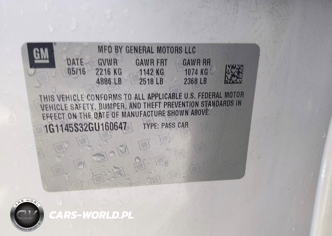 2016 Chevrolet Impala 2Lz VIN:1G1145S32GU160647 - 9