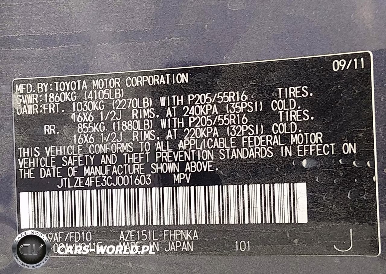 2012 Scion Xb VIN:JTLZE4FE3CJ001603 - 9