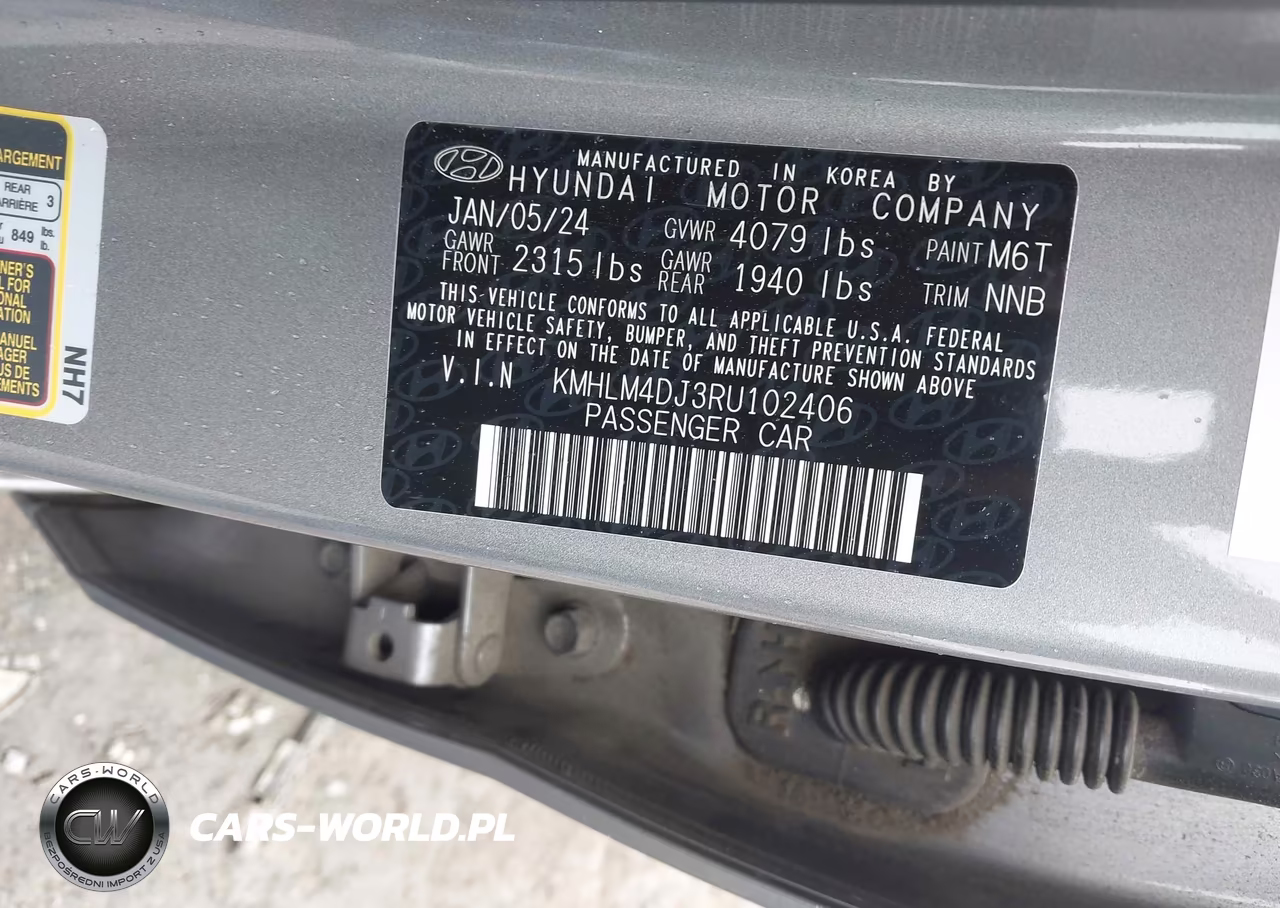 2024 Hyundai Elantra Hybrid Blue VIN:KMHLM4DJ3RU102406 - 9