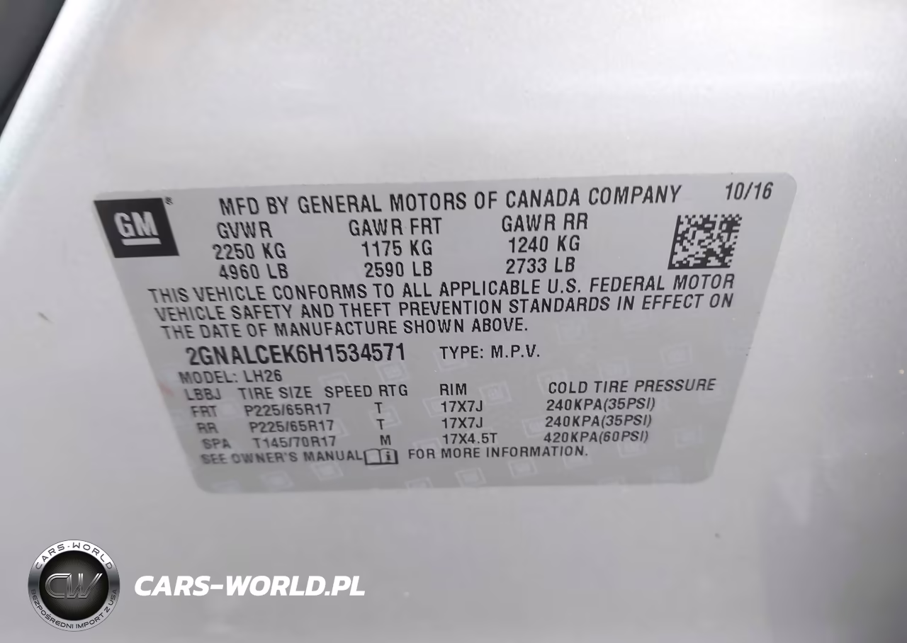 2017 Chevrolet Equinox Lt VIN:2GNALCEK6H1534571 - 9