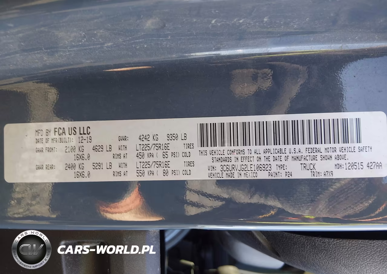 2020 Ram Promaster Cargo Van High Roof VIN:3C6URVJG2LE106923 - 9