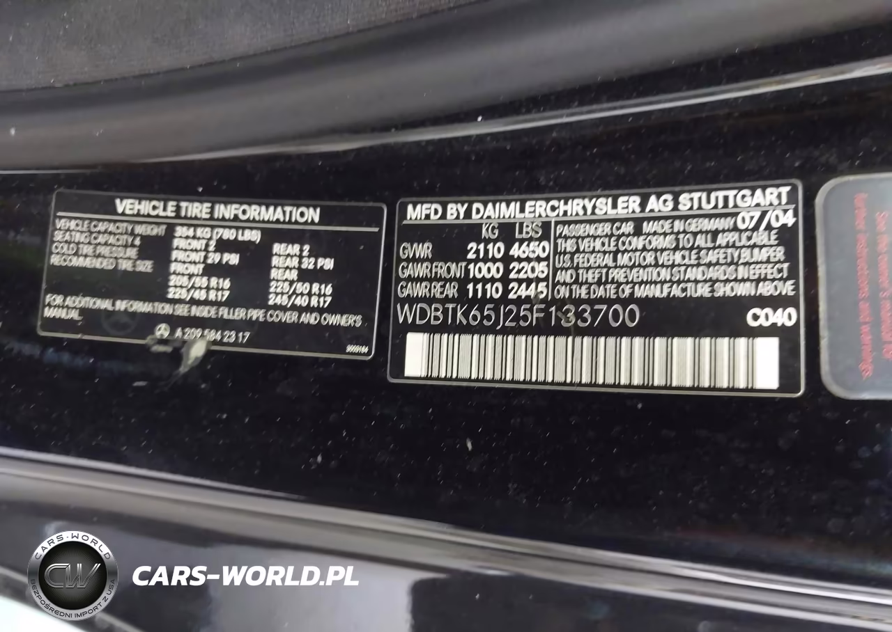 2005 Mercedes-Benz Clk 320 VIN:WDBTK65J25F133700 - 9