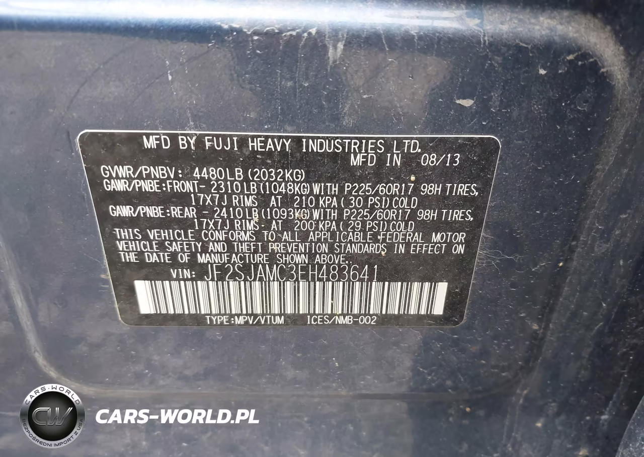 2014 Subaru Forester 2.5I Touring VIN:JF2SJAMC3EH483641 - 9