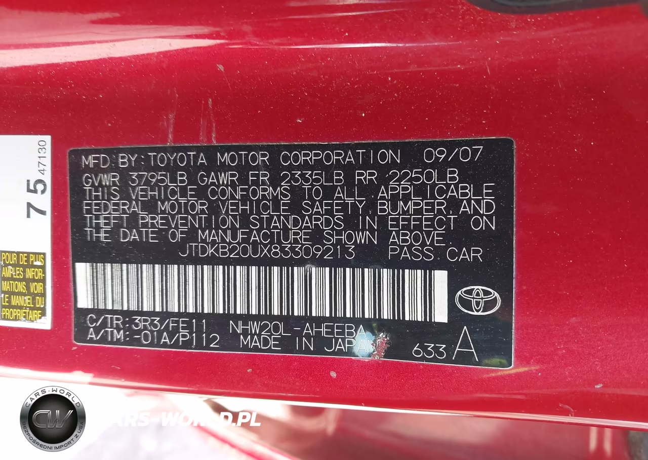 2008 Toyota Prius VIN:JTDKB20UX83309213 - 9