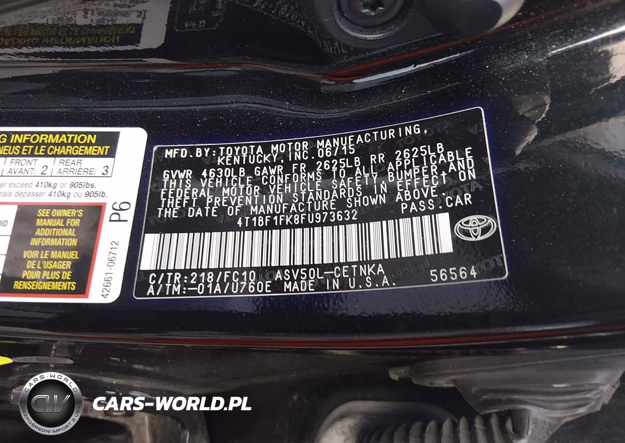 2015 Toyota Camry Le VIN:4T1BF1FK8FU973632 - 9