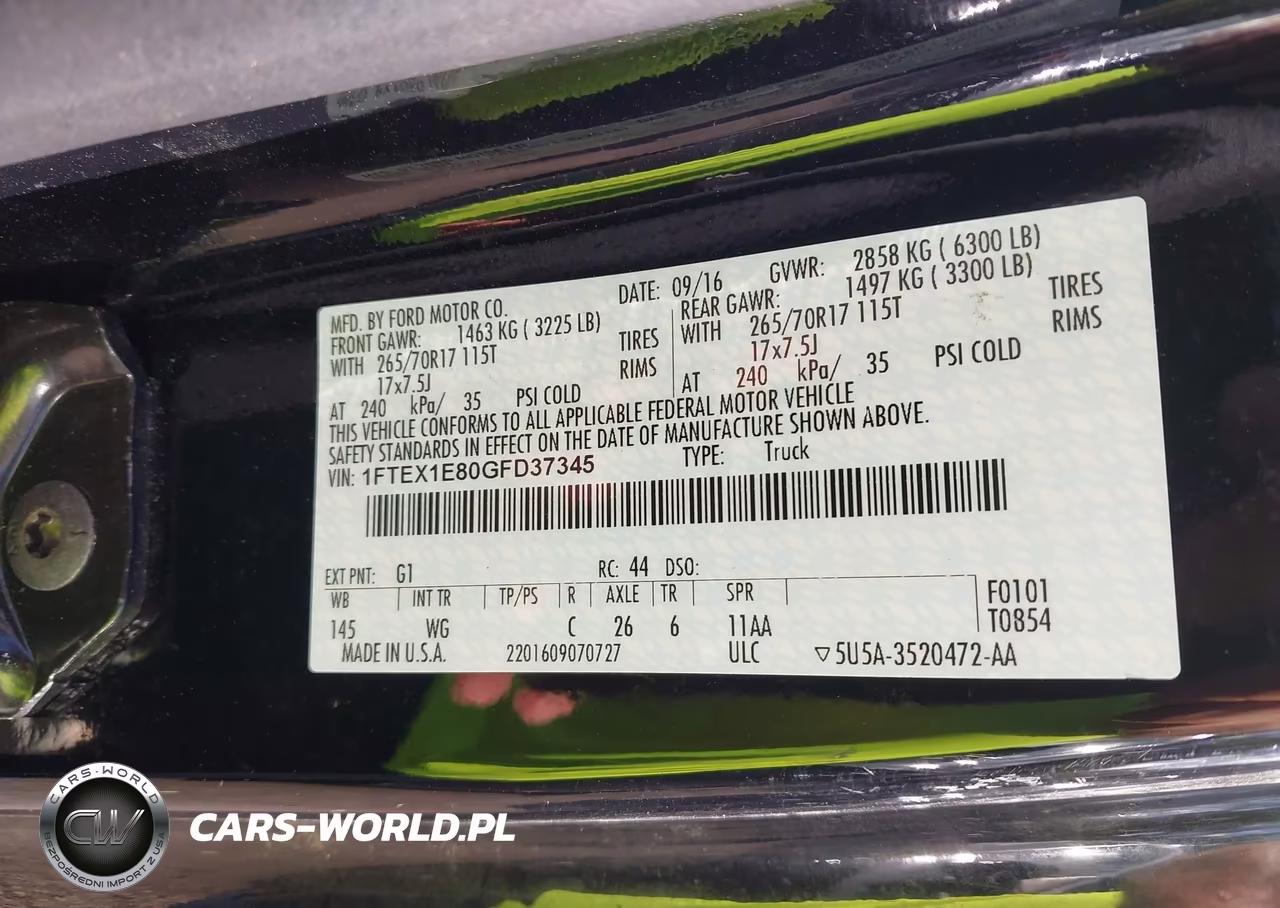 2016 Ford F-150 Xl VIN:1FTEX1E80GFD37345 - 9