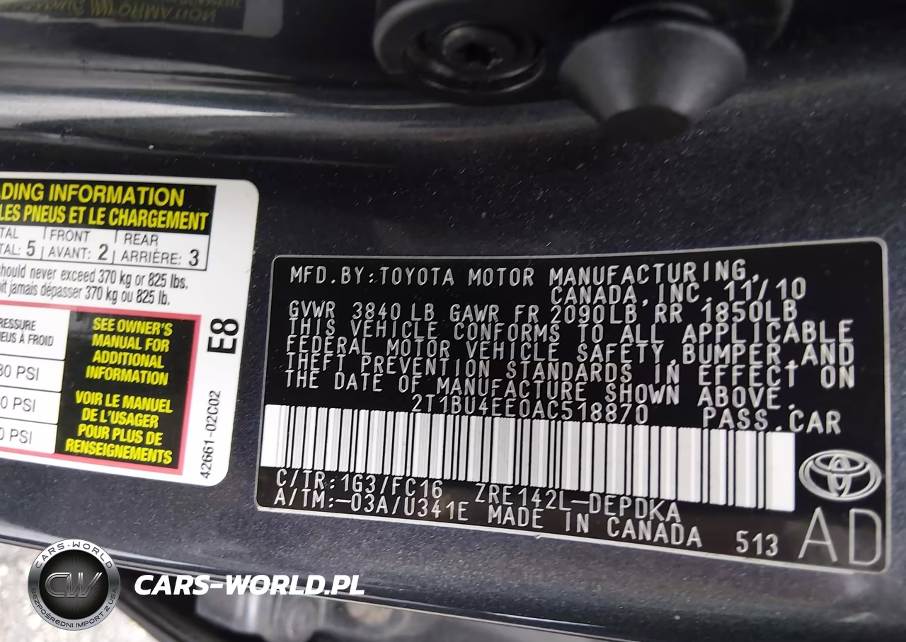 2010 Toyota Corolla Le VIN:2T1BU4EE0AC518870 - 9