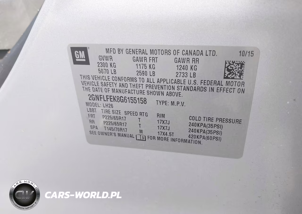 2016 Chevrolet Equinox Lt VIN:2GNFLFEK8G6155158 - 9
