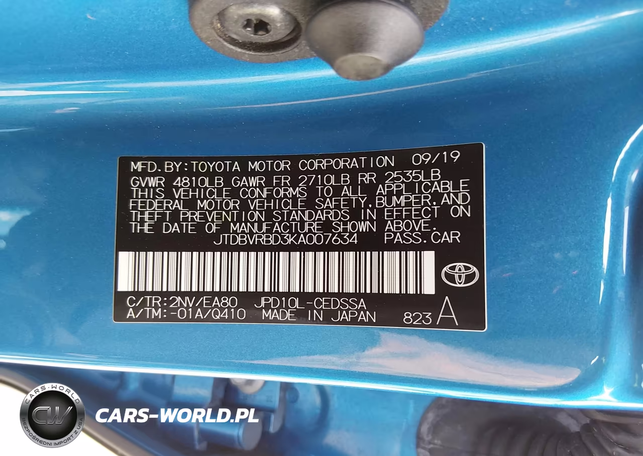 2019 Toyota Mirai VIN:JTDBVRBD3KA007634 - 9