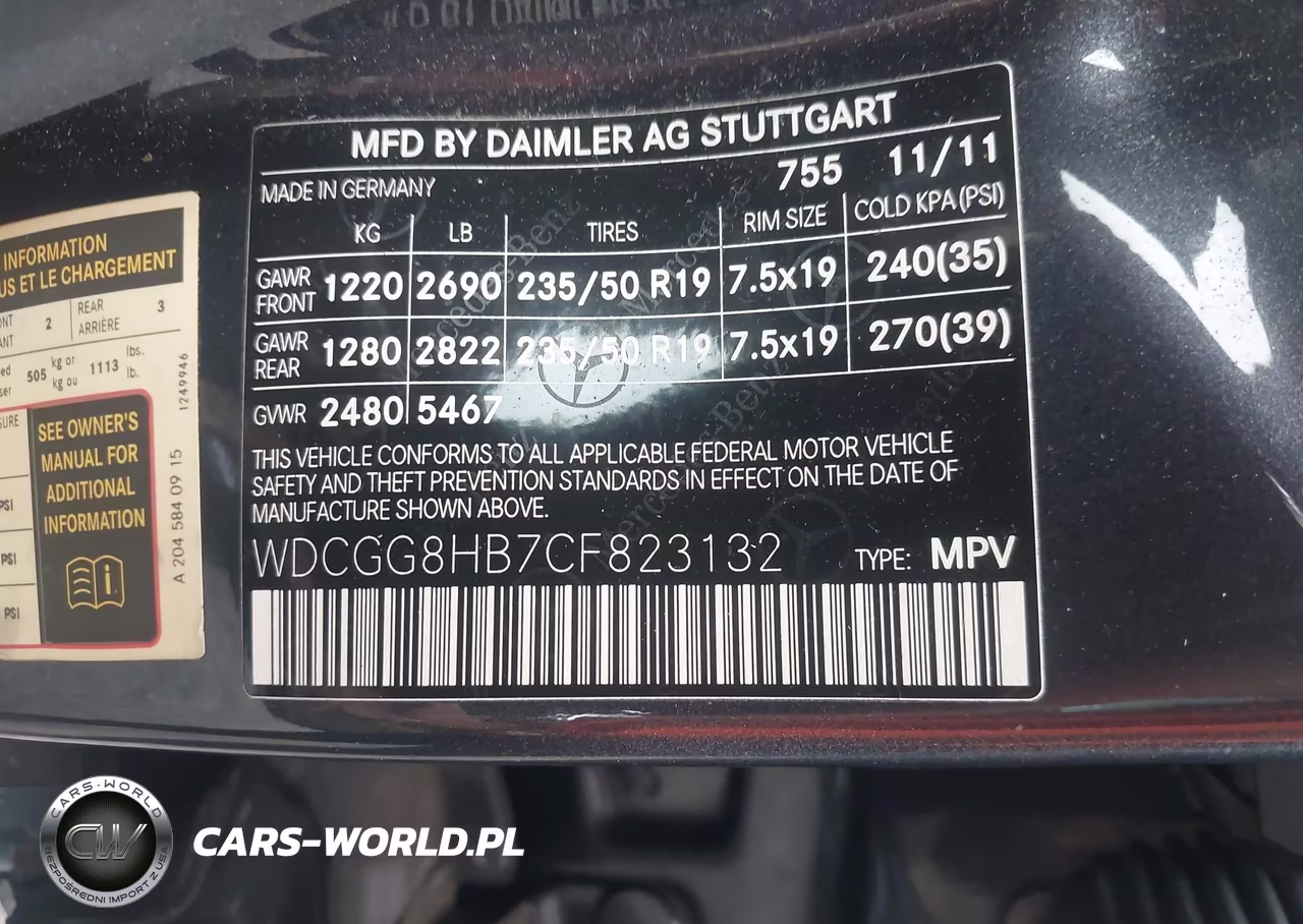 2012 Mercedes-Benz Glk 350 4Matic VIN:WDCGG8HB7CF823132 - 9
