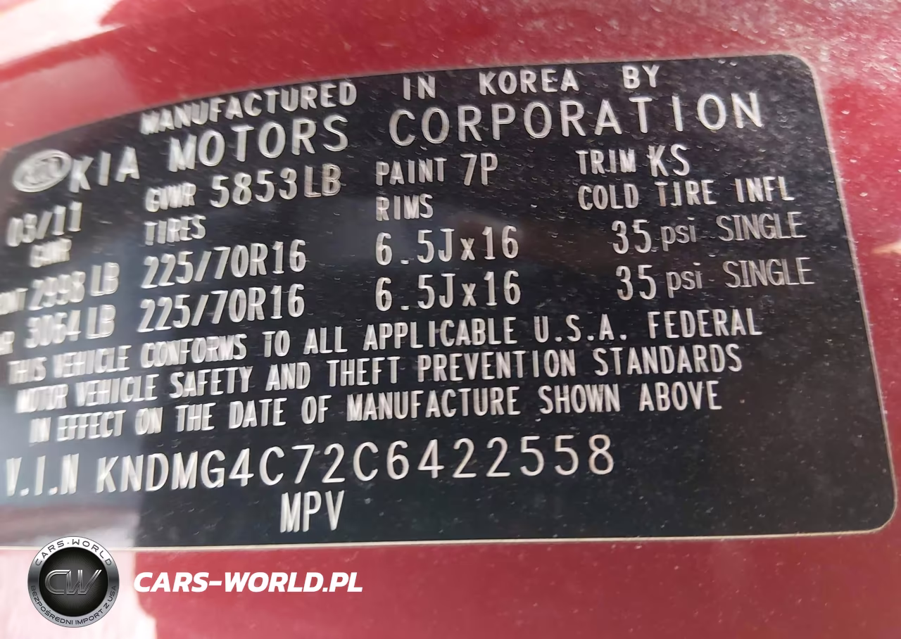 2012 Kia Sedona Lx VIN:KNDMG4C72C6422558 - 9