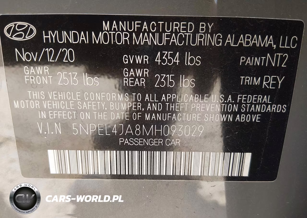 2021 Hyundai Sonata Sel VIN:5NPEL4JA8MH093029 - 9