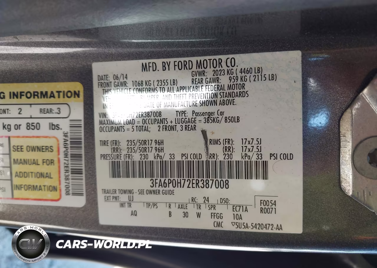 2014 Ford Fusion Se VIN:3FA6P0H72ER387008 - 9