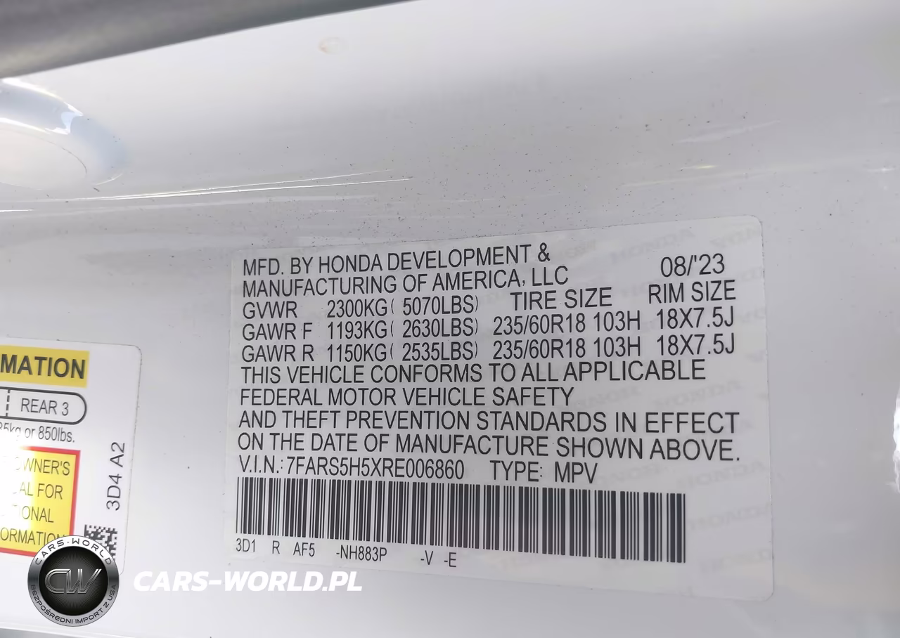 2024 Honda Cr-V Hybrid Sport VIN:7FARS5H5XRE006860 - 9