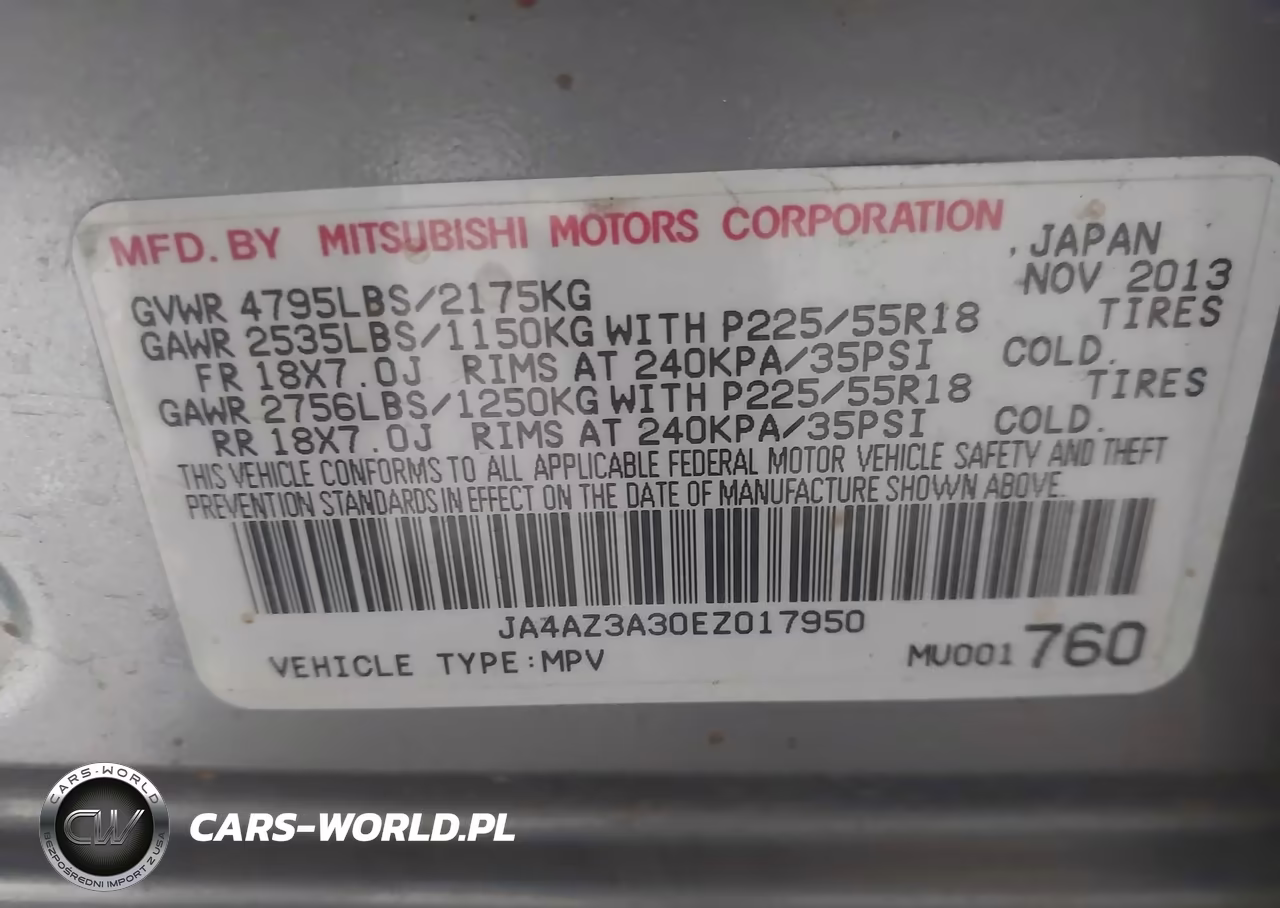 2014 Mitsubishi Outlander Se VIN:JA4AZ3A30EZ017950 - 9