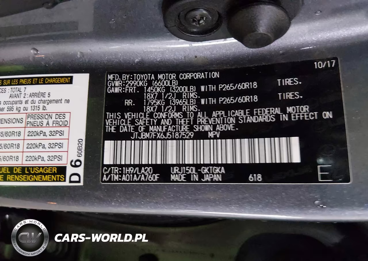 2018 Lexus Gx 460 VIN:JTJBM7FX6J5187529 - 8