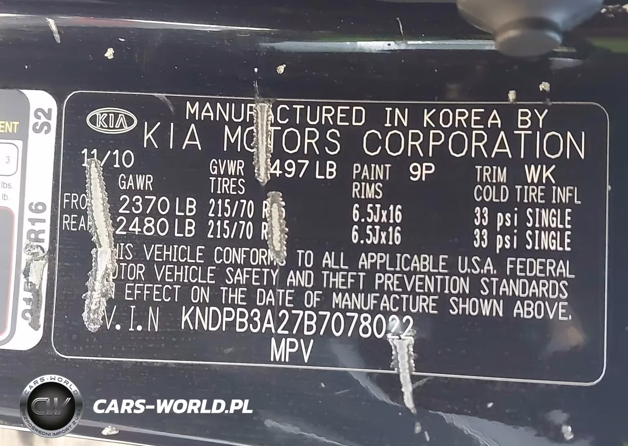 2011 Kia Sportage Lx VIN:KNDPB3A27B7078022 - 9