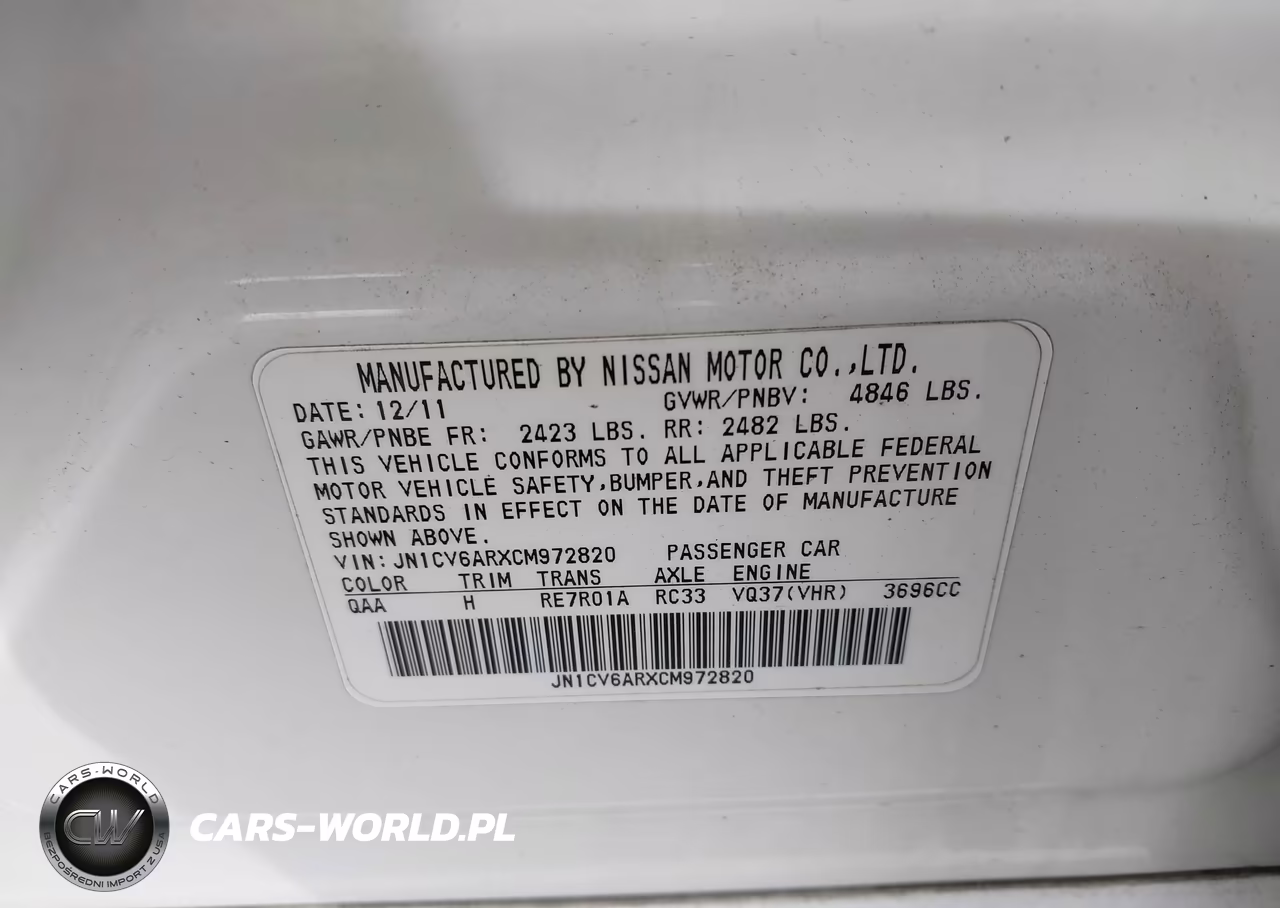 2012 Infiniti G37X VIN:JN1CV6ARXCM972820 - 9