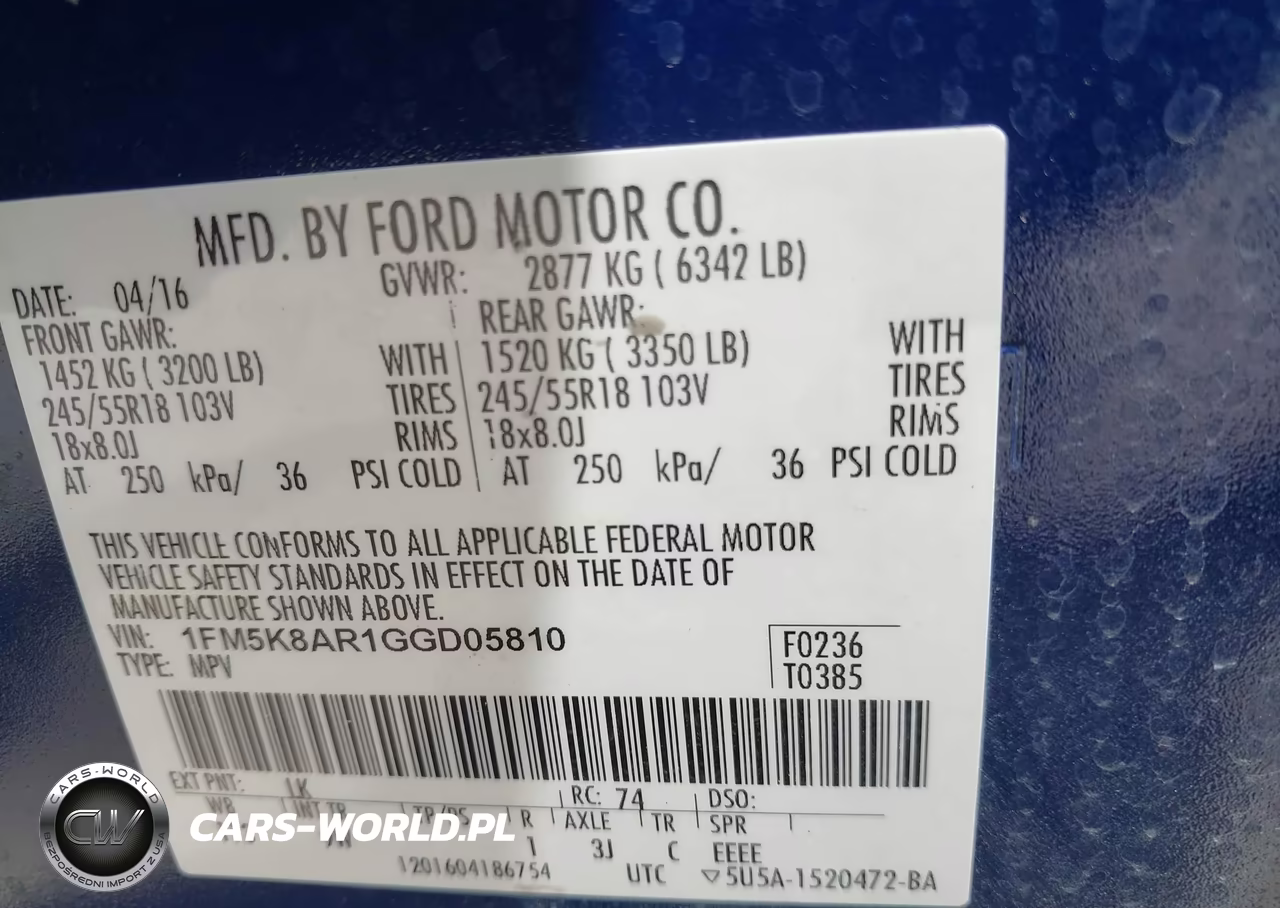 2016 Ford Utility Police Interceptor VIN:1FM5K8AR1GGD05810 - 9