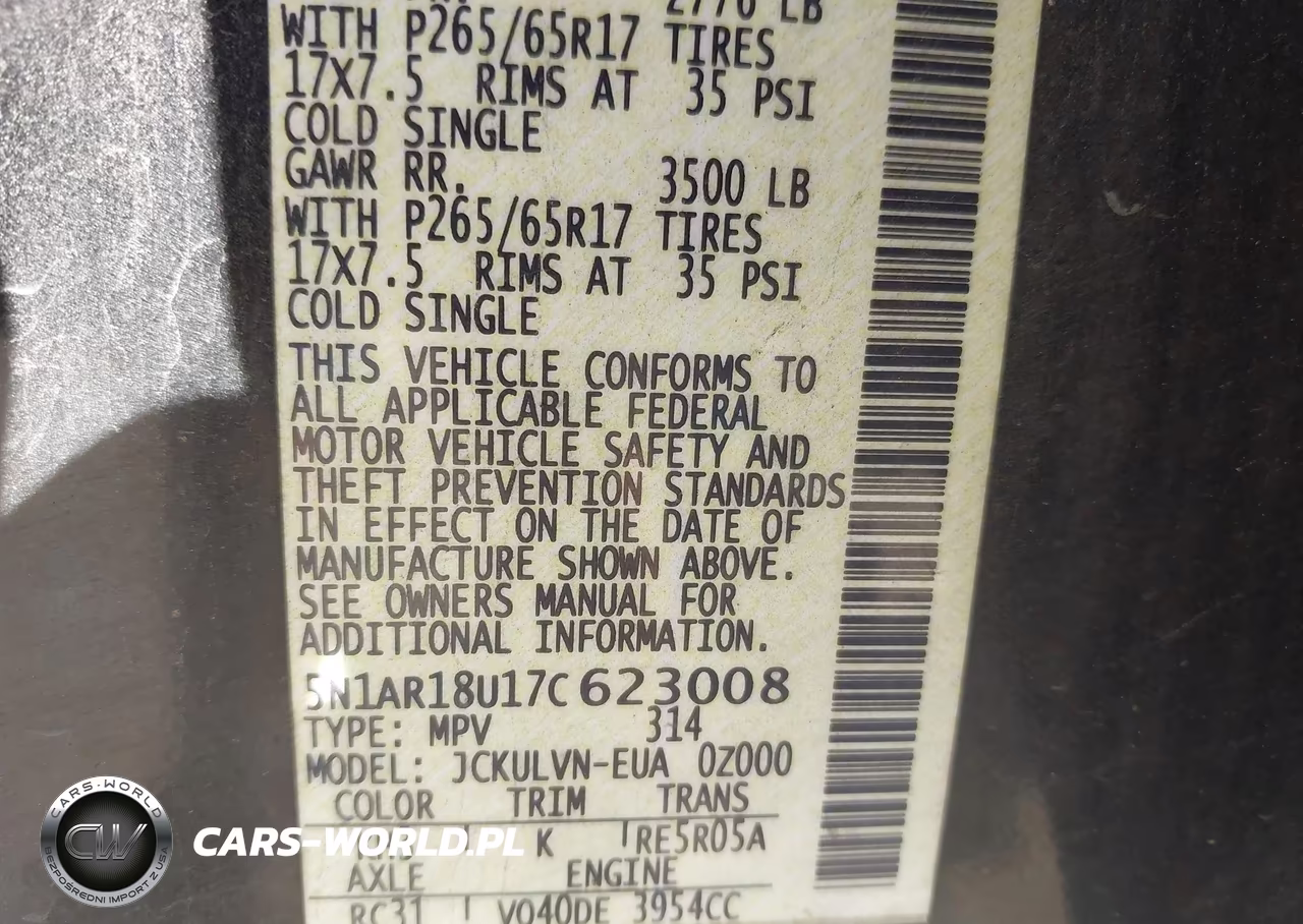 2007 Nissan Pathfinder Le VIN:5N1AR18U17C623008 - 9