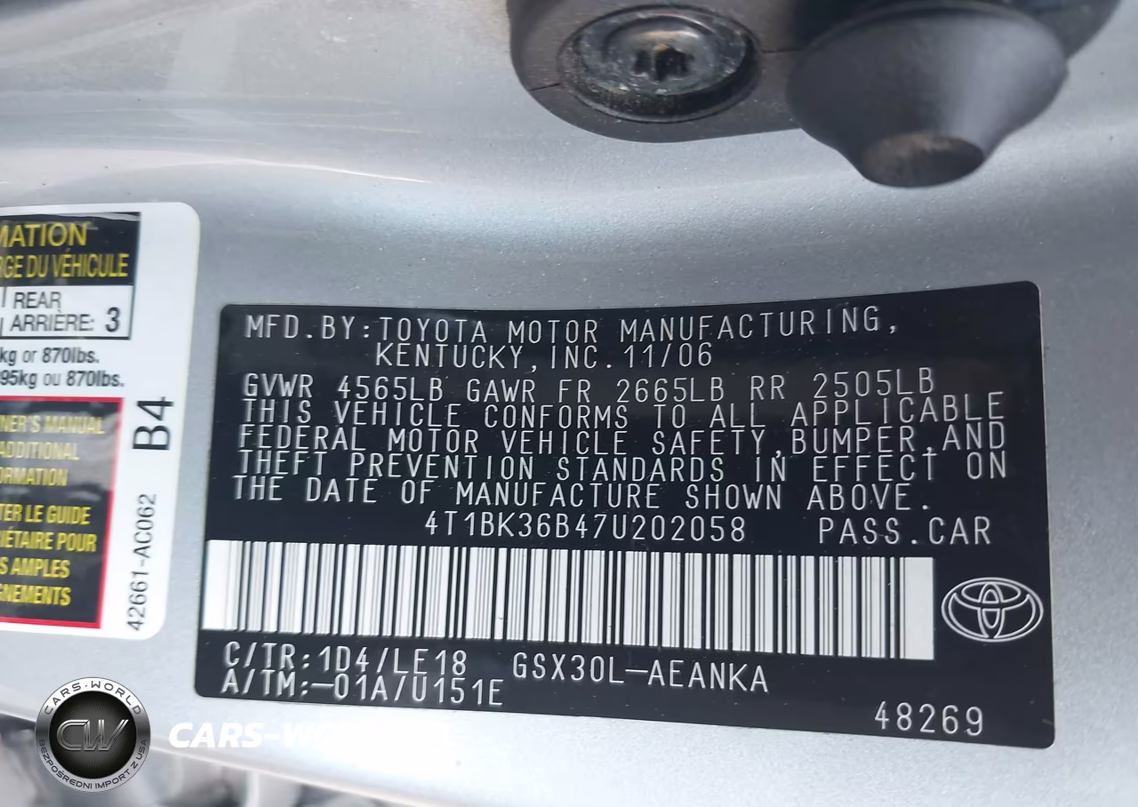 2007 Toyota Avalon Touring VIN:4T1BK36B47U202058 - 9