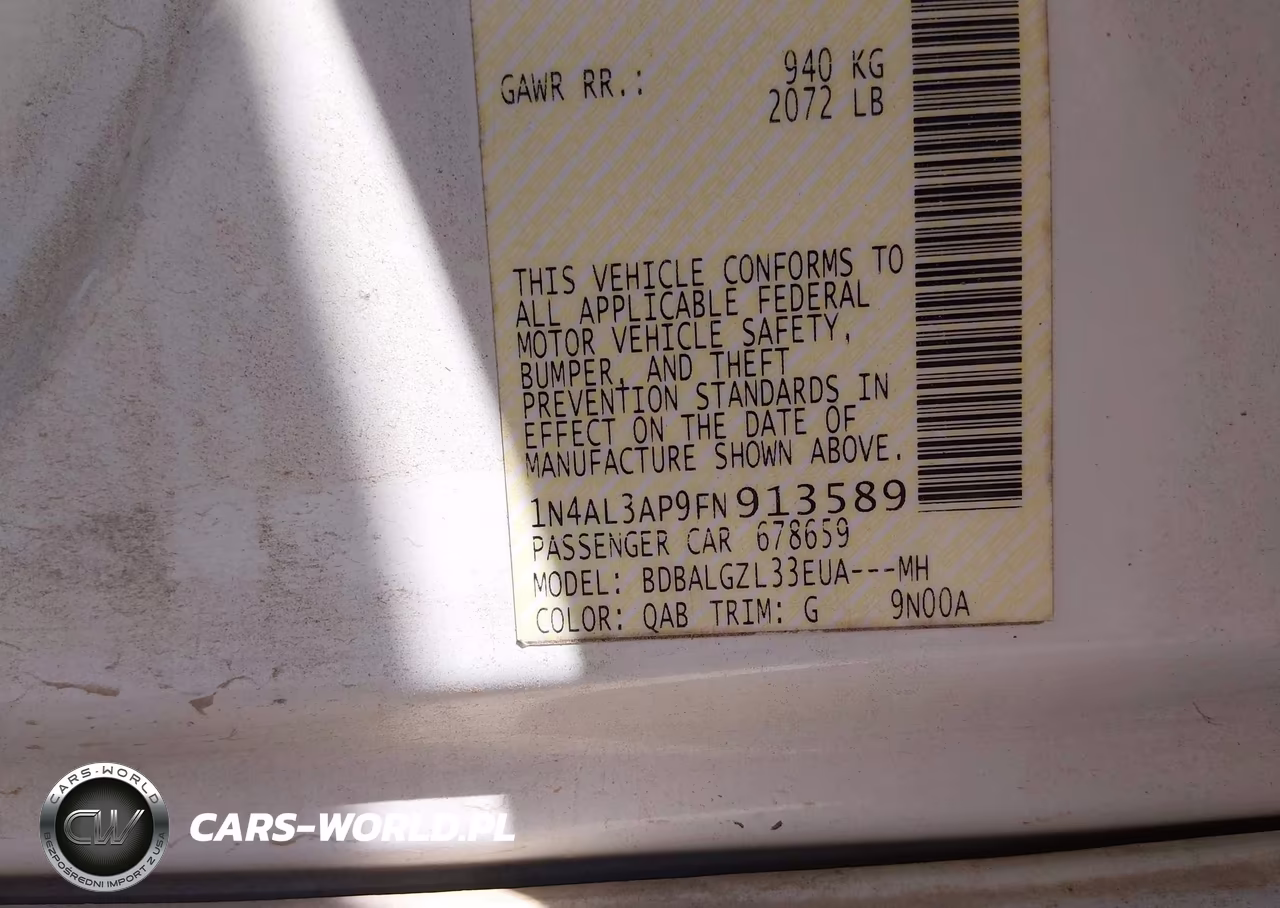2015 Nissan Altima 2.5 S VIN:1N4AL3AP9FN913589 - 9