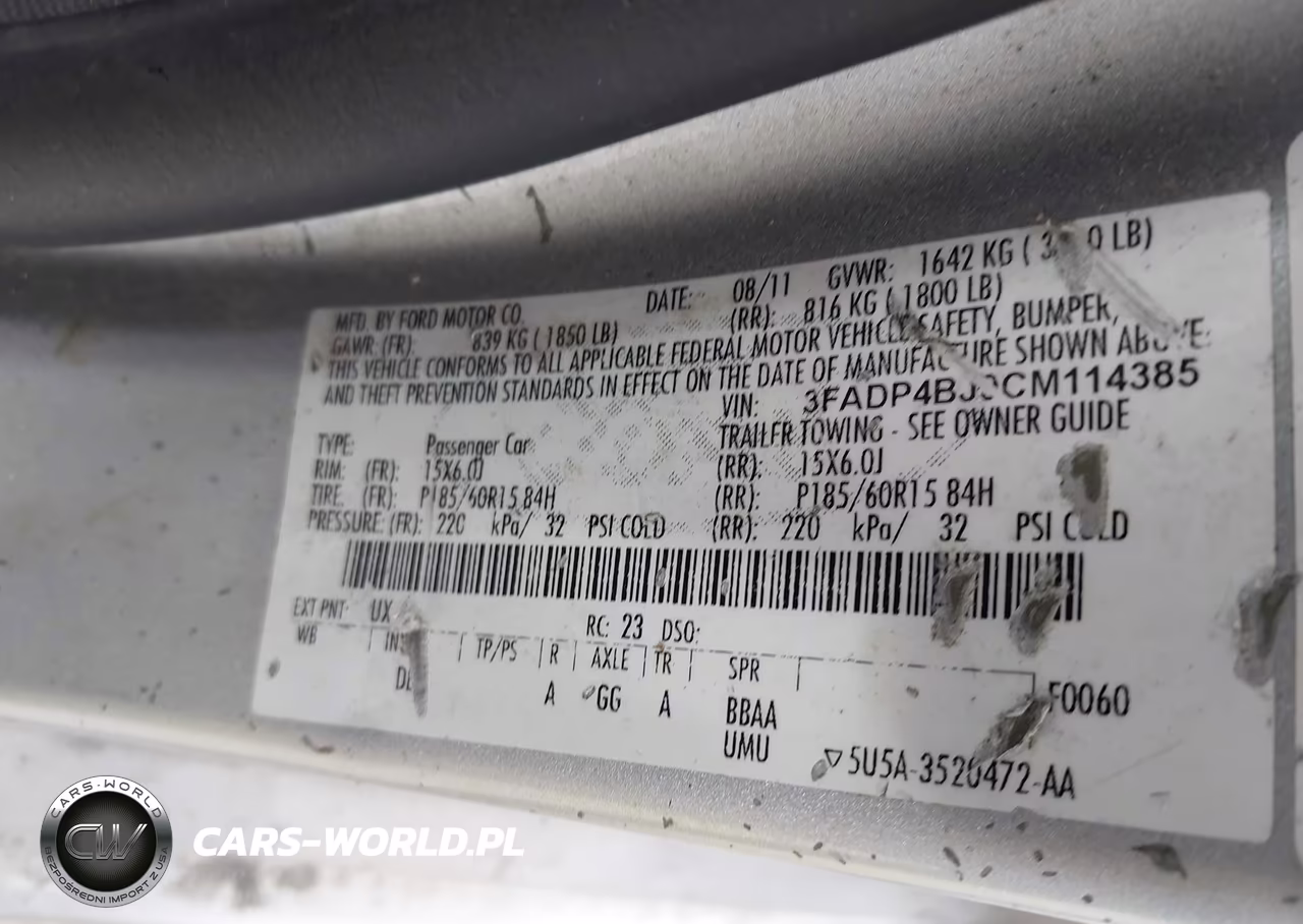 2012 Ford Fiesta Se VIN:3FADP4BJ9CM114385 - 9