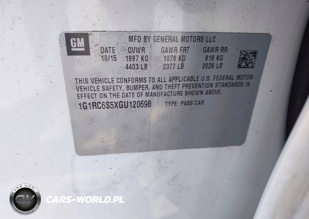 2016 Chevrolet Volt Lt VIN:1G1RC6S5XGU120698 - 9