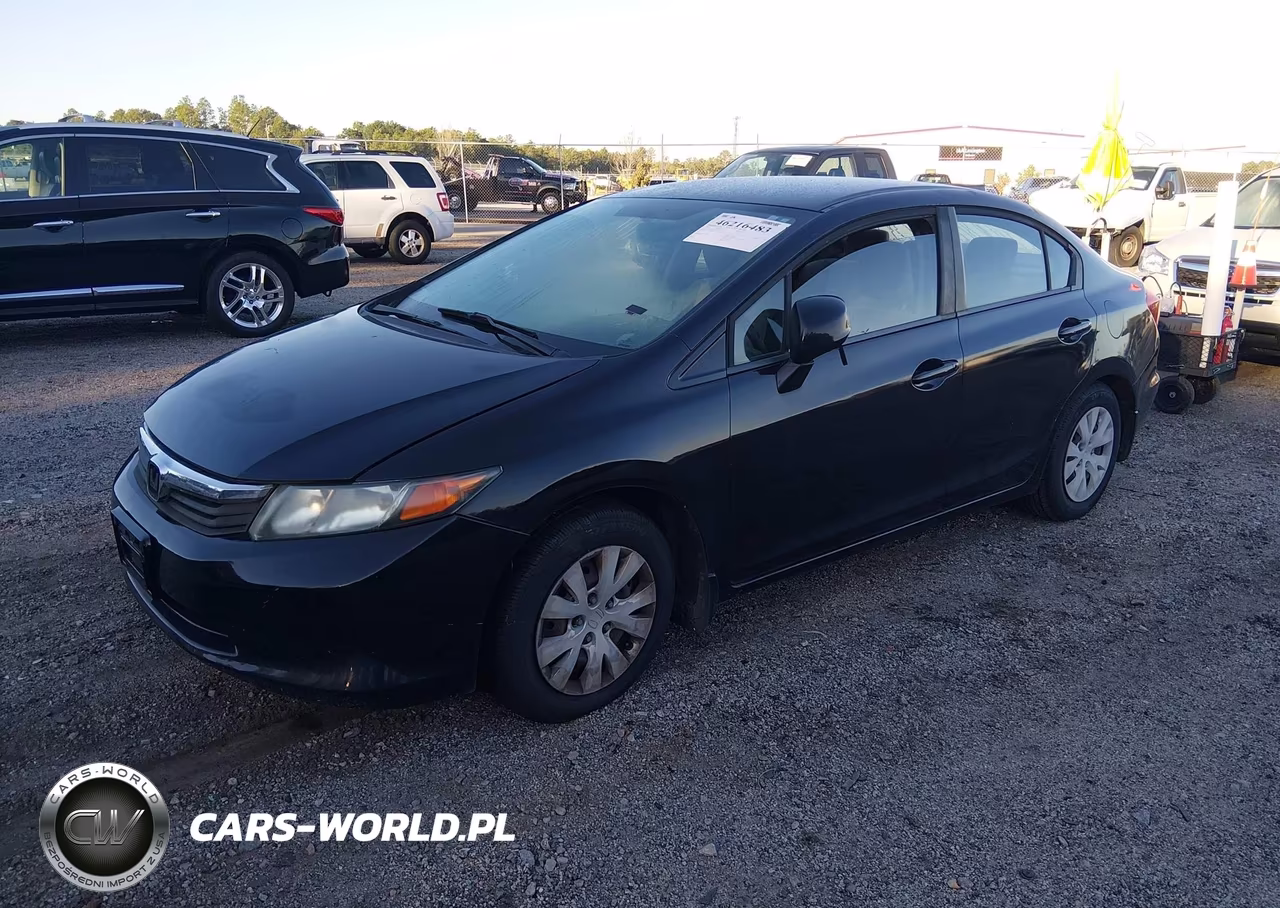 2012 Honda Civic Lx VIN:2HGFB2F52CH525744 - 2
