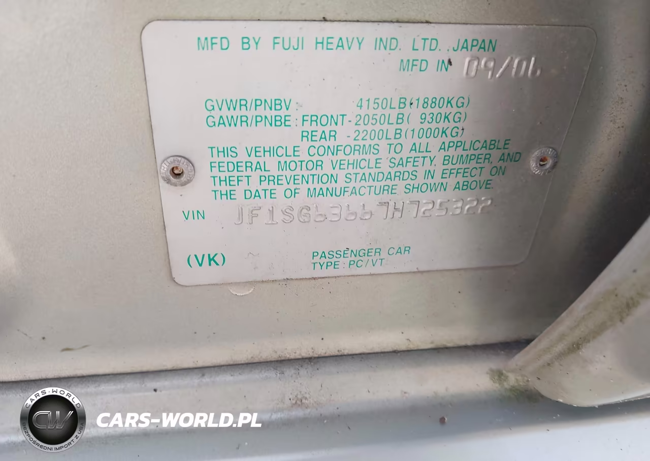2007 Subaru Forester VIN:JF1SG63667H725322 - 9