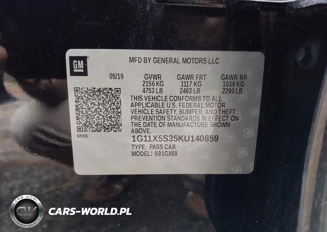 2019 Chevrolet Impala Ls VIN:1G11X5S35KU140859 - 9