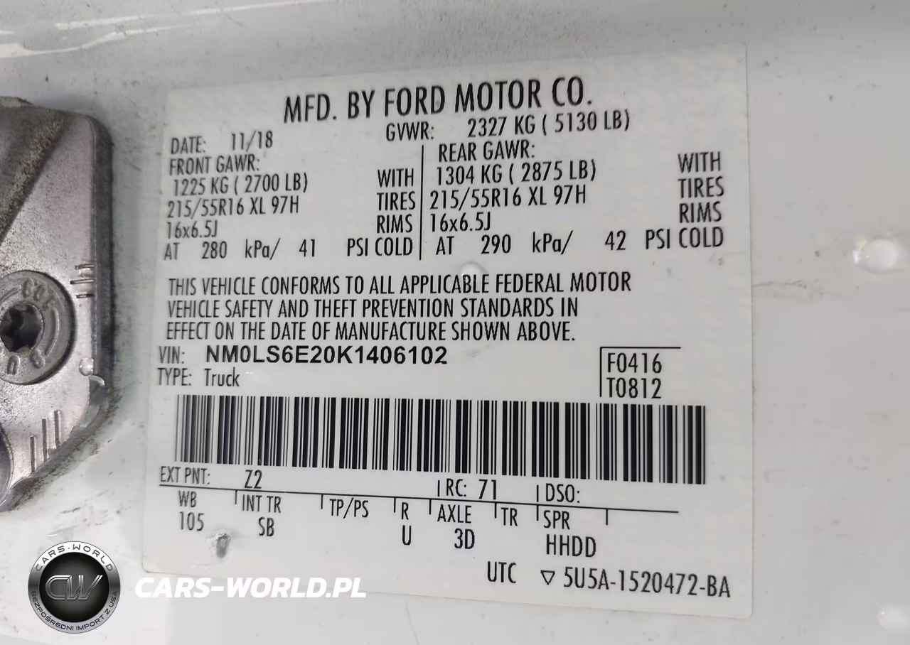 2019 Ford Transit Connect Xl VIN:NM0LS6E20K1406102 - 9