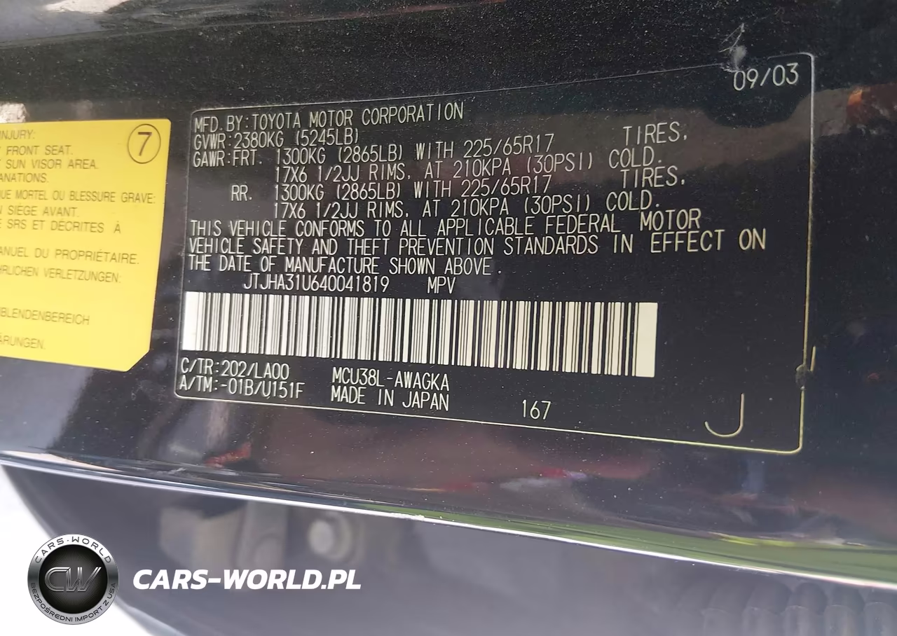 2004 Lexus Rx 330 VIN:JTJHA31U640041819 - 9
